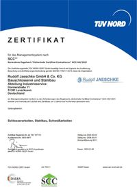 2026 SCC-Zertifizierung - g&uuml;ltig vom 02.03.2023 - 01.03.2026